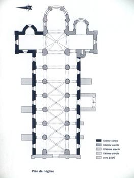Lusignan - Eglise Notre-Dame-et-Saint-Junien - Plan de l'église