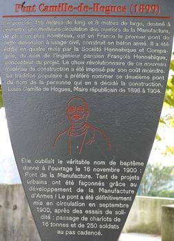 Châtellerault - Pont Camille de Hogues - Panneau d'information
