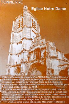 Tonnerre - Eglise Notre-Dame - Panneau d'information