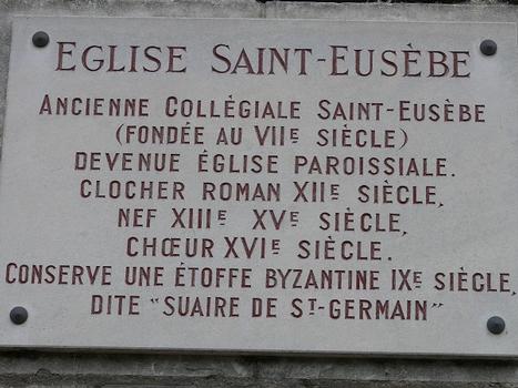 Auxerre - Eglise Saint-Eusèbe - Panneau d'information