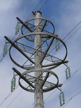 High-voltage mast at Ancerville