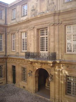 La cour intérieure de l'Hôtel de Ville d'Aix-en-Provence