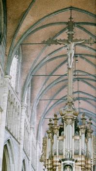 Les voûtes de l'église Notre-Dame de Bruges datent de 1736 (gothique tardif)