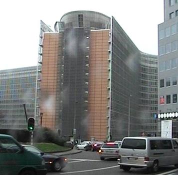 L'aile est du bâtiment du Berlaymont, à Bruxelles, dans le quartier des institutions européennes