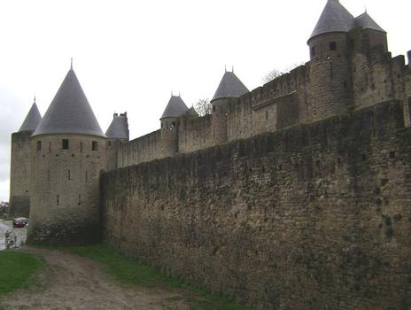 Les remparts de Carcassonne (Aude), côté sud
