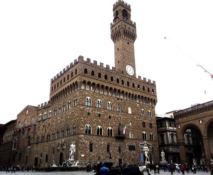 Le palazzo vecchio, à Florence, siège de l'administration de la ville au moyen âge