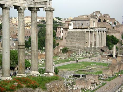 Le Forum romain, vu de la colline du Capitole