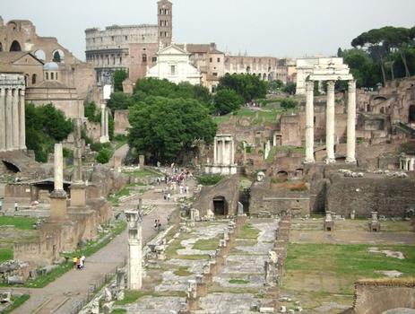 Le Forum romain, vu de la colline du Capitole