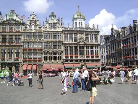 Les façades des maisons baroques de la Grand Place de Bruxelles