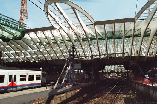 La nouvelle gare TGV, sur l'emplacement de la gare des Guillemins, à Liège