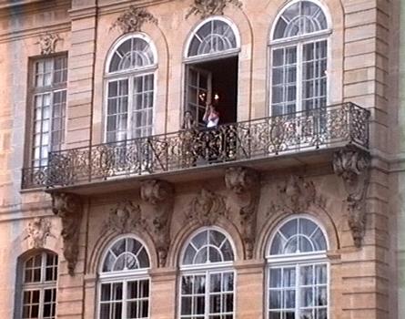 Détail de la façade arrière de l'hôtel de Biron, à Paris, siège du musée Rodin