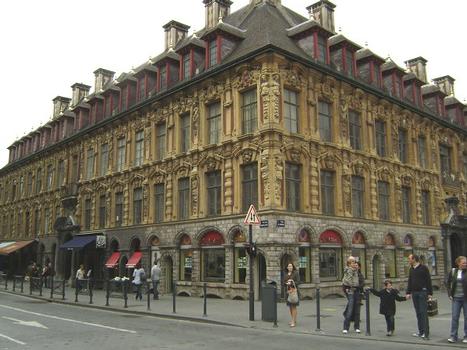 Les façades de la vieille bourse de Lille