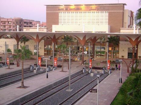 La gare ferroviaire de Marrakech, dans le quartier de Gueliz