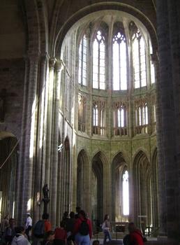Le choeur (et ses voûtes) de l'église abbatiale du Mont-saint-Michel