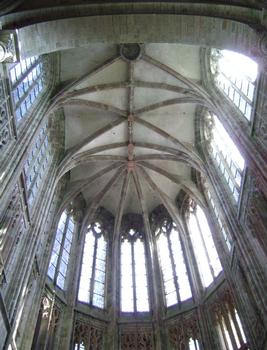 Le choeur (et ses voûtes) de l'église abbatiale du Mont-saint-Michel