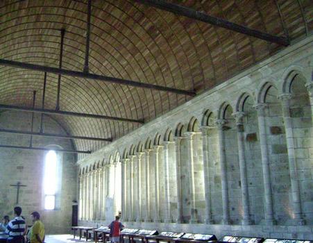 Le réfectoire de l'abbaye du Mont-saint-Michel