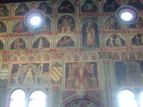 Les fresques des murs du palazzo della Ragione (palais de Justice) de Padoue sont dues au peintre Nicolo Miretto et furent achevées vers 1450