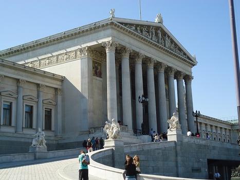 Le bâtiment du Parlement autrichien, à Vienne, sur le Dr-Karl-Lueger-Ring