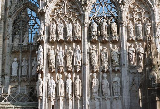 Détails de la façade de la cathédrale de Rouen