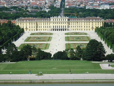 La façade sud, côté parc, du château de Schönbrunn