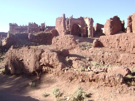 La casbah (forteresse) du Glaoui (le gouverneur de Marrakech au 19e siècle) à Telouèt, dans la province de Ouarzazate