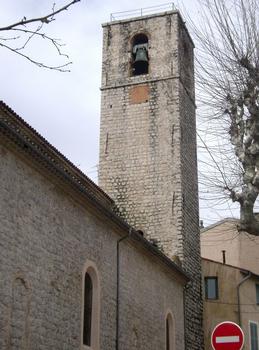 Le clocher de l'église Sainte-Anne et Saint-Martin de Vallauris (Alpes-Maritimes) : Le clocher de l'église Sainte-Anne et Saint- Martin de Vallauris (Alpes-Maritimes)