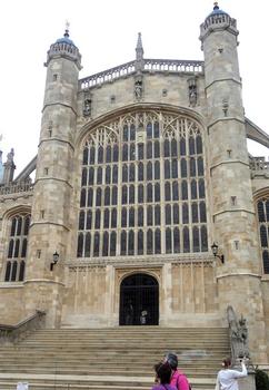 Le Grand Portail Ouest de la chapelle Saint-Georges (1475-1525) du château de Windsor