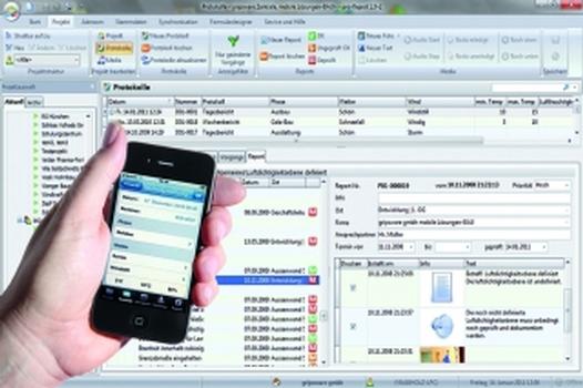 pro-Report – die mobile Baudokumentation (Screenshots: gripsware)