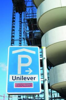 Das Parkhaus steht auch Unilever-Mitarbeitern, Bewohnern des Marco-Polo-Towers, deren Gästen und Besuchern zur Verfügung