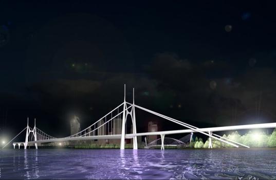 Pont suspendu pour le monorail de Putrajaya
