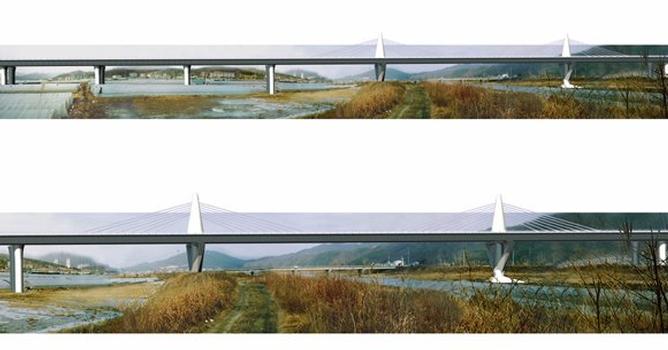 Künstlerische Darstellung der Kyong-An-Brücke