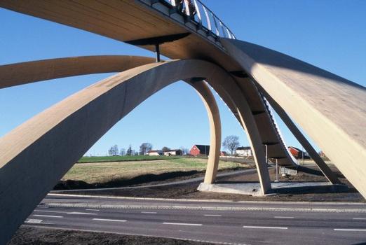 Leonardo-da-Vinci-Brücke, in Norwegen nach seinen Originalzeichnungen erbaut