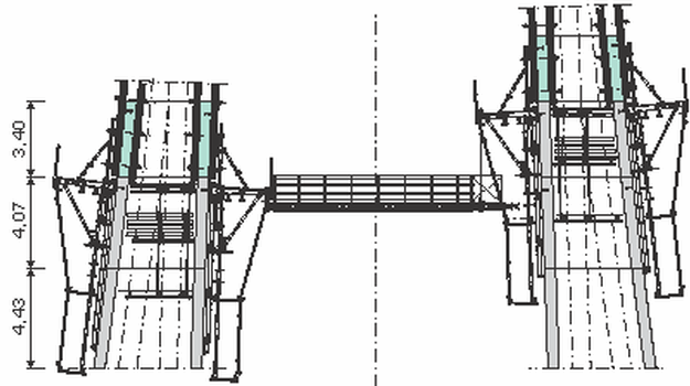 Storda Bru.Section through slipform system for pylons
