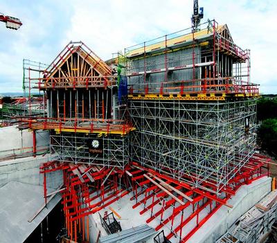 The comprehensive PERI formwork and scaffolding solution took into consideration all geometrical, static and safety requirements