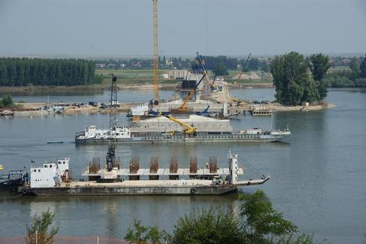 Donaubrücke Vidin-Calafat im Bau