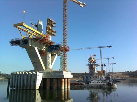 Donaubrücke Vidin-Calafat im Bau
