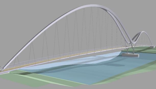 Visualisierung der geplanten Brücke – 
Tim Harris, expedition engineering, London