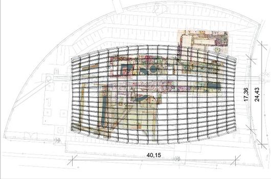Roof over the Saint Antony Archeological Site - site plan