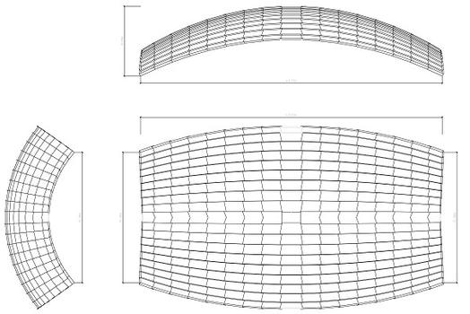 Roof over the Saint Antony Archeological Site - plan and elevations