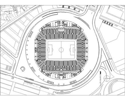 Dragon Stadium, Oporto. Plan View