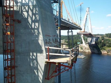 Uddevalla-Brückewährend der Bauphase