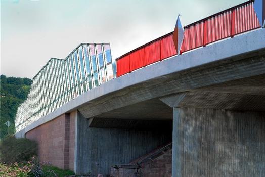 Saalebrücke Naumburg-Roßbach (B 180) - Teilansicht Widerlager Seite Freyburg