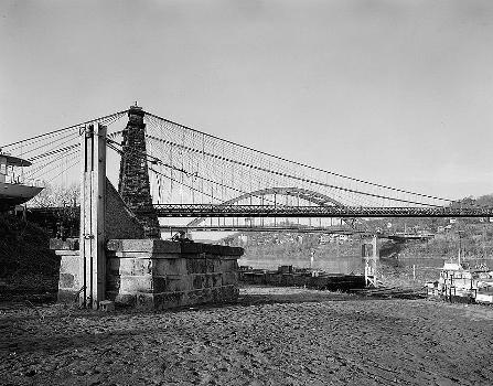 Wheeling Suspension Bridge:Spanning East channel of Ohio River at U.S. Route, Wheeling, Ohio County, WV (HAER, WVA,35-WHEEL,35-14)