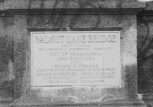 Walnut Lane Bridge : Spanning Wissahickon Creek, Philadelphia, Pennsylvania 
(HAER, PA,51-PHILA,731-5)
