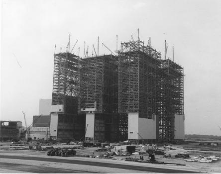 View of VAB, MILA. 
Source: NASAPhoto Number: KSC-64C-5739