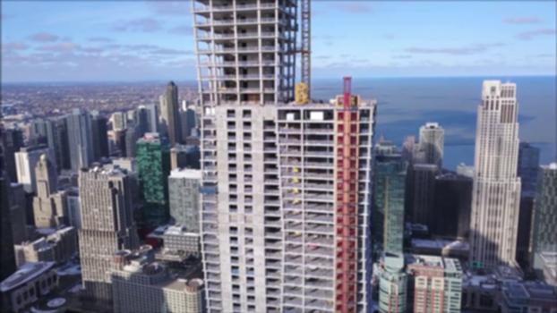 Vista Tower construction Jan 19' + Wolf Point East | Chicago DJI Drone Aerial | HD:*Change setting to 1080 HD* | Chicago Architecture Aerial | Wanda Vista Tower | Wolf Point East + Merchandise Mart | DJI Drone Aerial | HD | Mavic | Chicago River | Cranes | Glass moving up on both buildings. 
https://en.wikipedia.org/wiki/Vista_Tower_(Chicago)
https://www.hines.com/properties/wolf-point-east-chicago
Artist: Han Solo
Song: Lift me from the ground