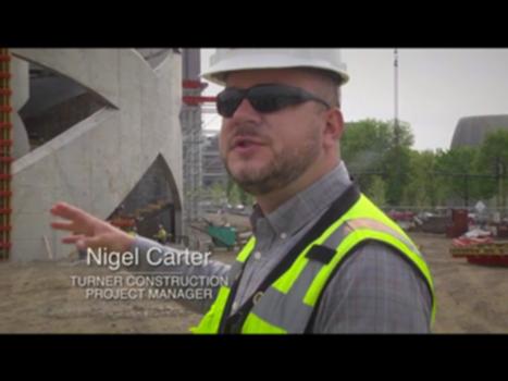 The new National Veterans Memorial & Museum is rising on the downtown riverfront.:Originally Published 04/28/2017 - The new National Veterans Memorial & Museum is rising on the downtown riverfront.