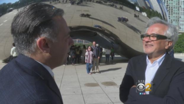 'Bean' Father Visits His Famous Chicago Sculpture : Sir Anish Kapoor is okay with people calling his "Cloud Gate" masterpiece "The Bean" because it belongs to everyone now. CBS 2's Vince Gerasole talks with the British artist.