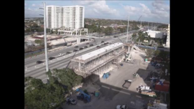 Time Lapse FIU-Sweetwater Bridge for February 2018 - Stripping Forms, Post-Tensioning:PG6 Camera Time Lapse FIU-Sweetwater Bridge for February 2018 - Stripping Forms - PG6 Feb 2018 1800X 1080P with Music
*Post-tensioning activities can be seen occurring over several days on the canopy in the second half of the video*
Bridge design is by Figg Bridge Engineers and it is being built by MCM.
Music is "Grasshopper" by Quincas Moreira from the YouTube Audio Library