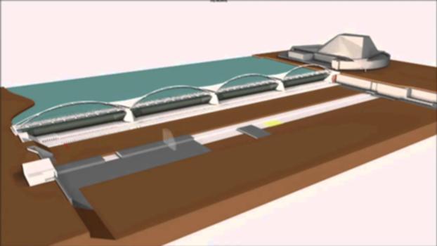 Tempe Town Lake Dam Construction Simulation:Animation of how the new Tempe Town Lake dam will be constructed.